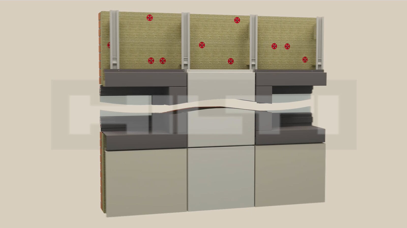 увеличения жесткости подсистем фасадов