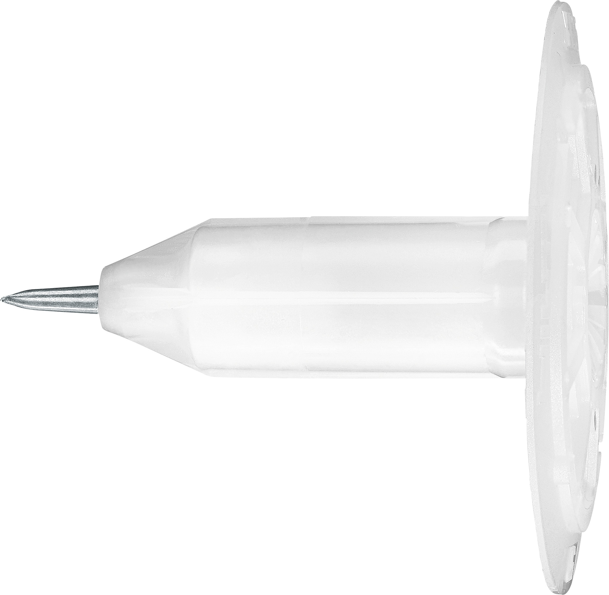 Insulation board fastener with disc cap and gas nail
