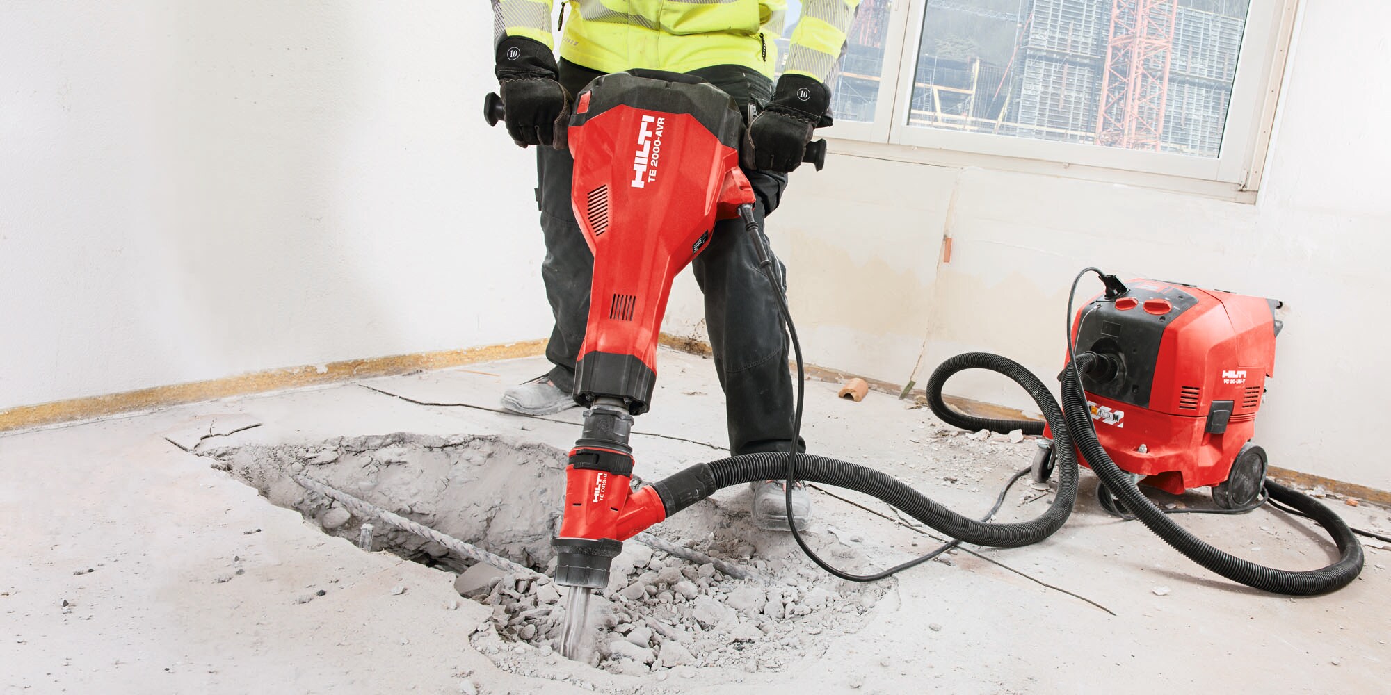 Hilti TE 2000 demolition hammer application