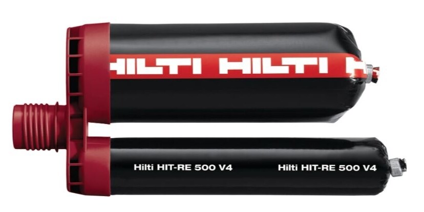HIT-RE 500 V4 ultimate-performance epoxy mortar as part of the Hilti SafeSet system