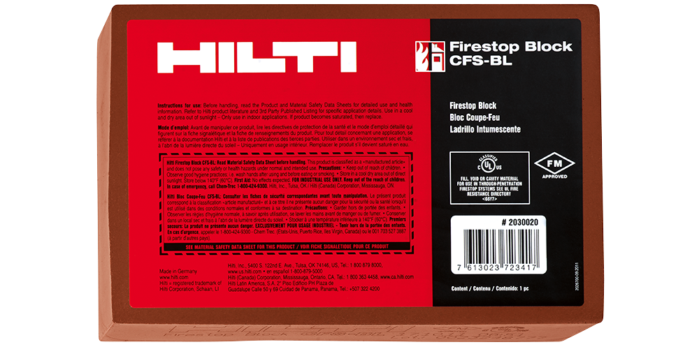 Firestop blocks