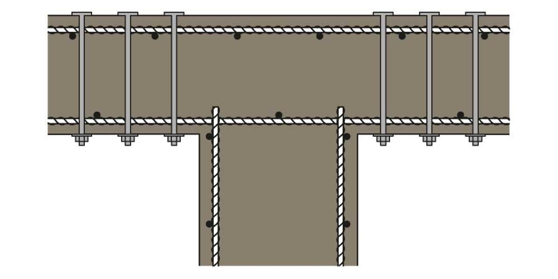 Post installed rebar shear reinforcement Eurocode 2 solution