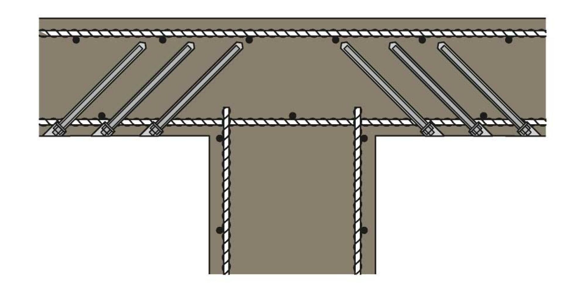 Post installed rebar shear reinforcement Hilti design solution