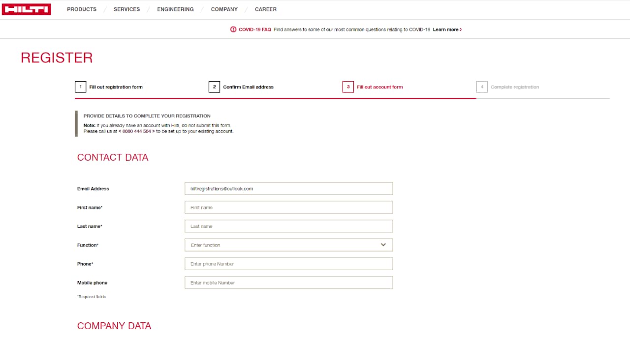 Register Screen 