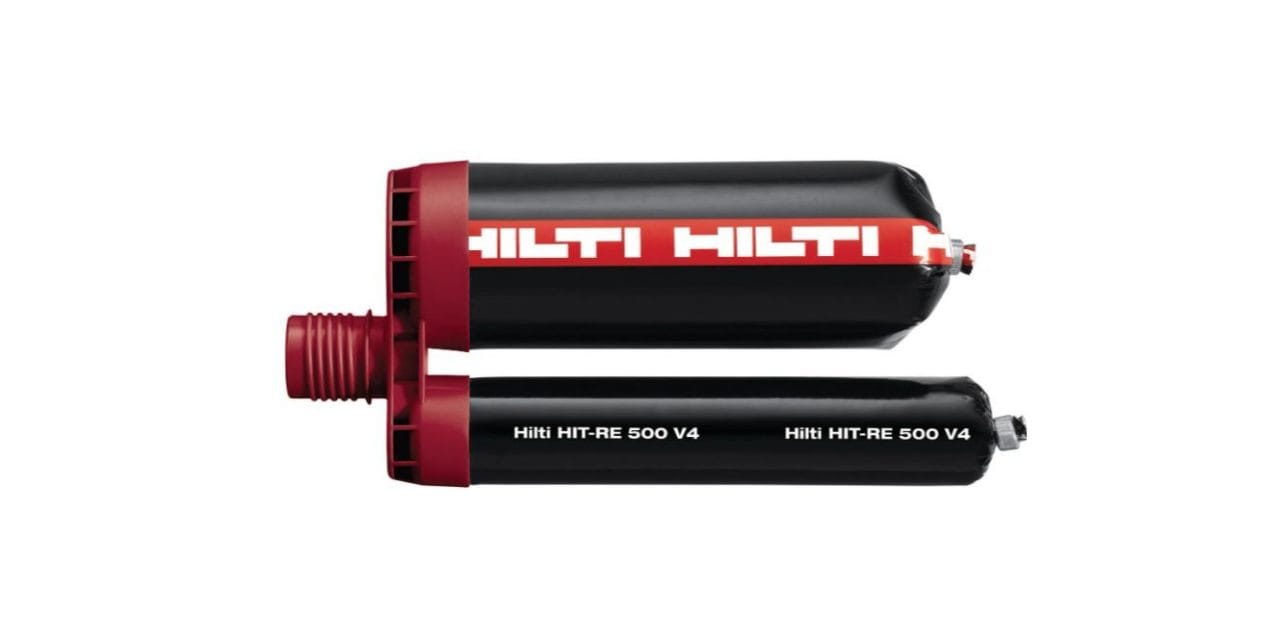 HIT-RE 500 V4 ultimate-performance epoxy mortar as part of the Hilti SafeSet system