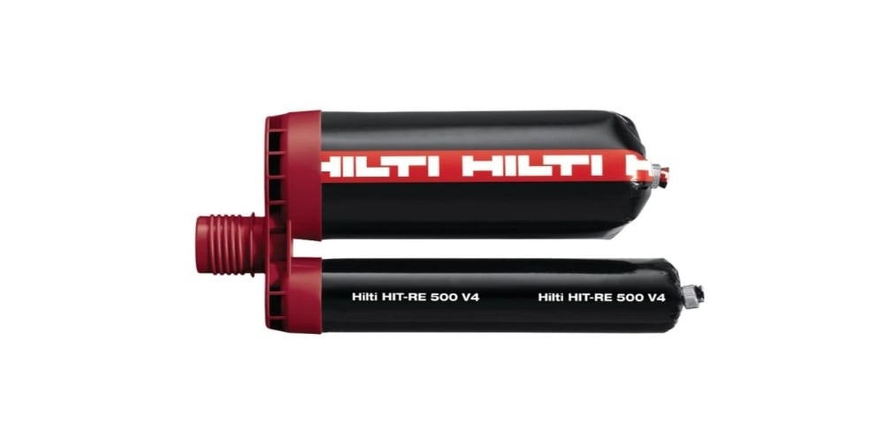 HIT-RE 500 V4 ultimate-performance epoxy mortar as part of the Hilti SafeSet system
