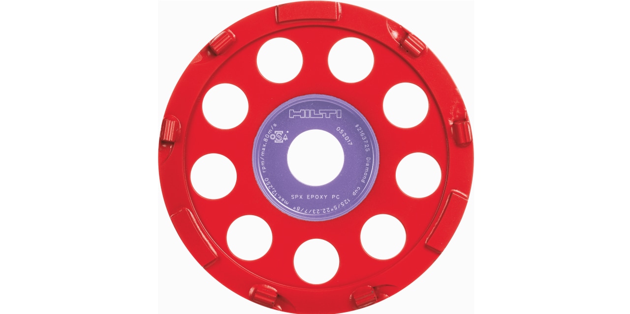 Ultimate diamond cup wheel for removing all types of thick coatings including polyurethane, epoxy and plastics