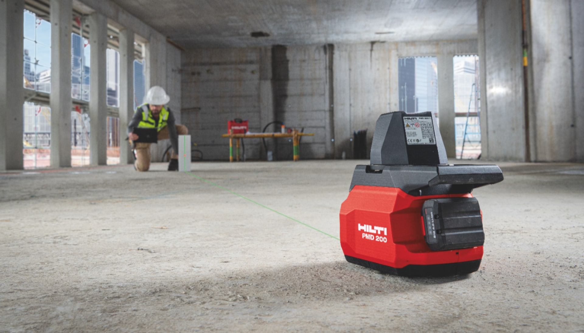 HIlti's PMD 200 layout tool is part of a comprehensive cordless range offering maximum flexibility and reliabiltiy. 