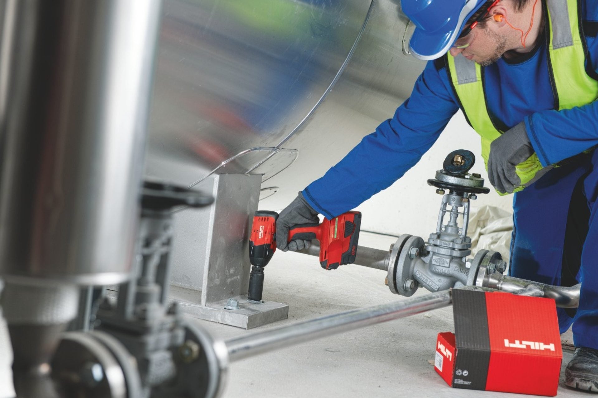 You can double-check installed anchors and straighten or align fixtures