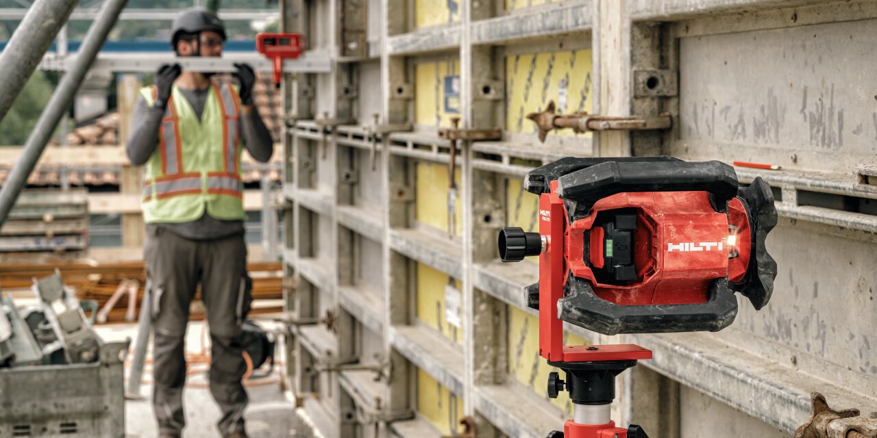 Tasolaser työmaalla