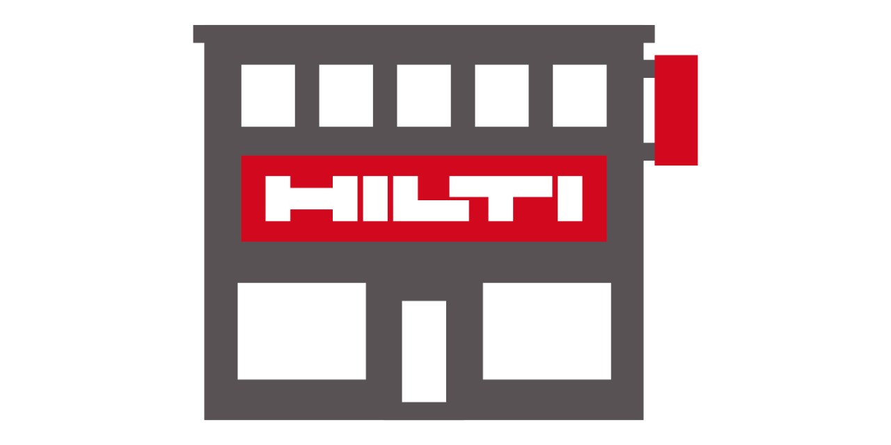 Hilti store icon on display