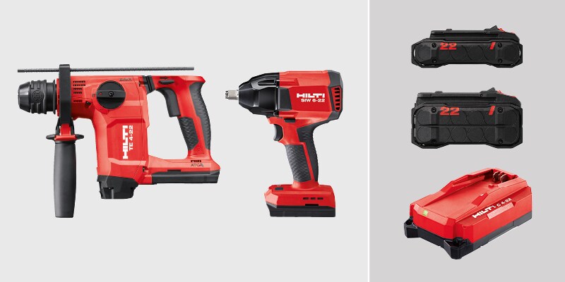 Hilti power tool bundle on display
