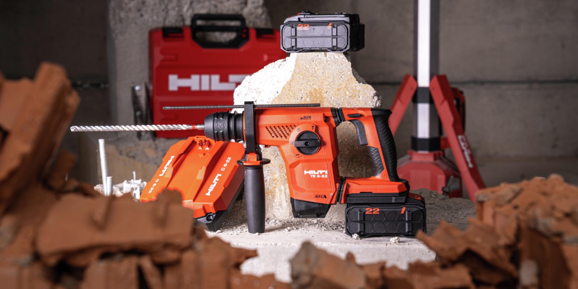 te6 skruvdragare med tillbehör