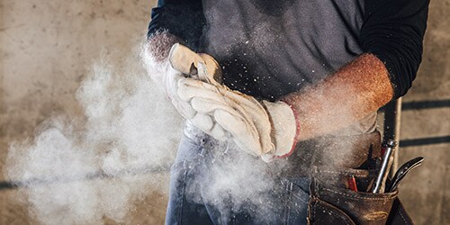 Poussière sur chantier