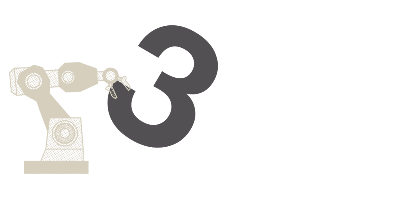 pictogram van een robot met het cijfer 3