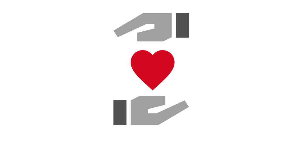 icône de 2 mains encerclant un cœur