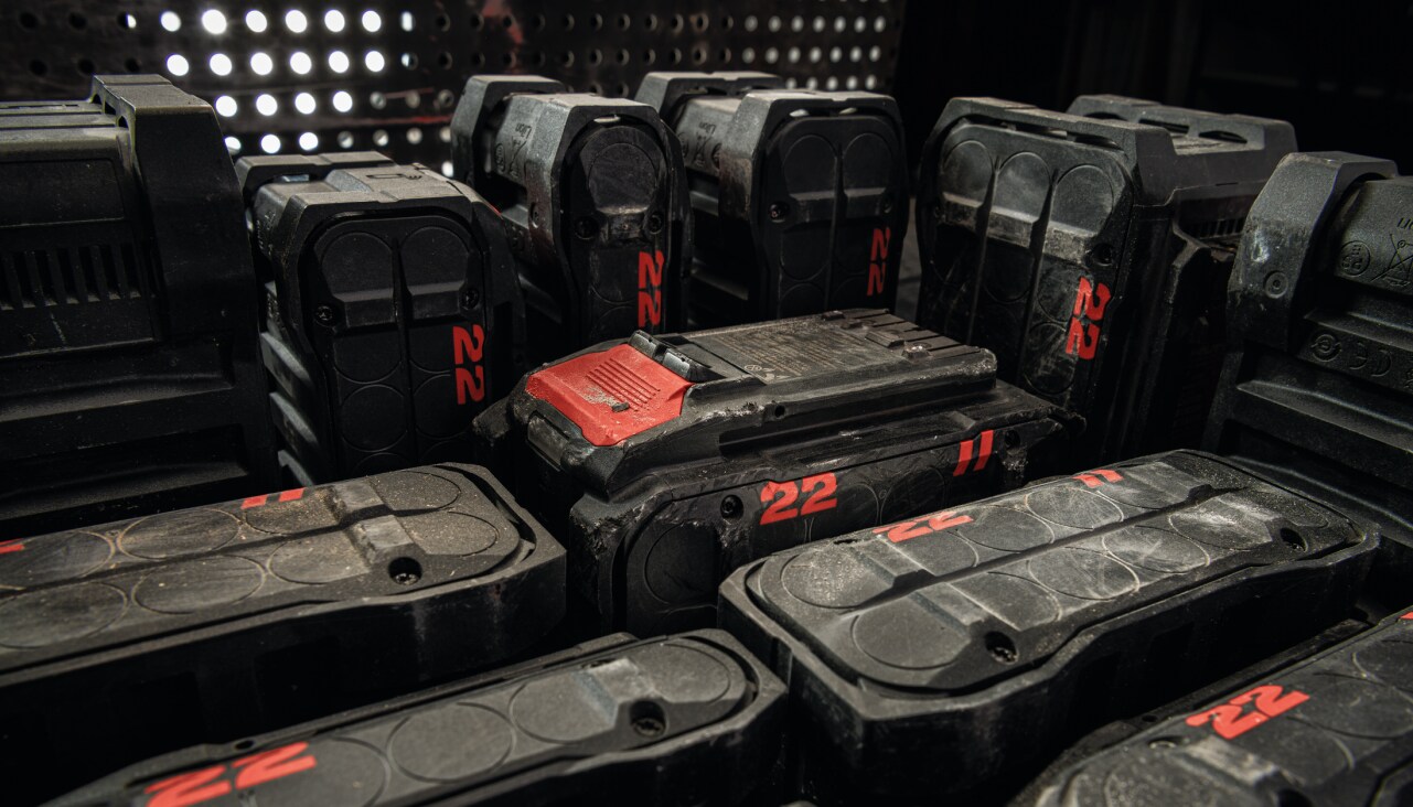 Recogida de baterías Hilti Nuron usadas