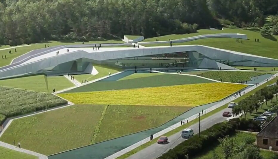 Vue aérienne du chantier de Lascaux après travaux