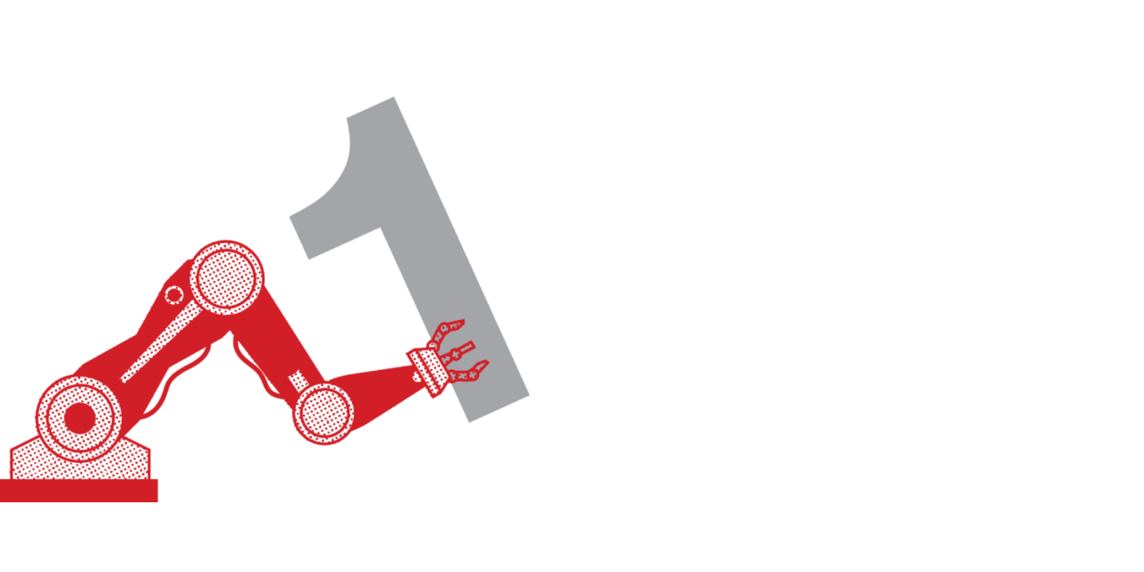 icône d’un robot tenant le chiffre 1