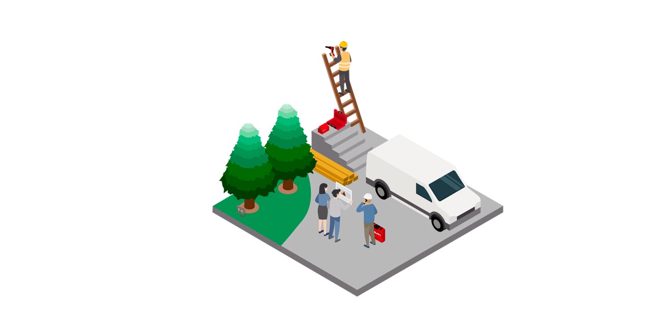 Ilustração da construção ecológica