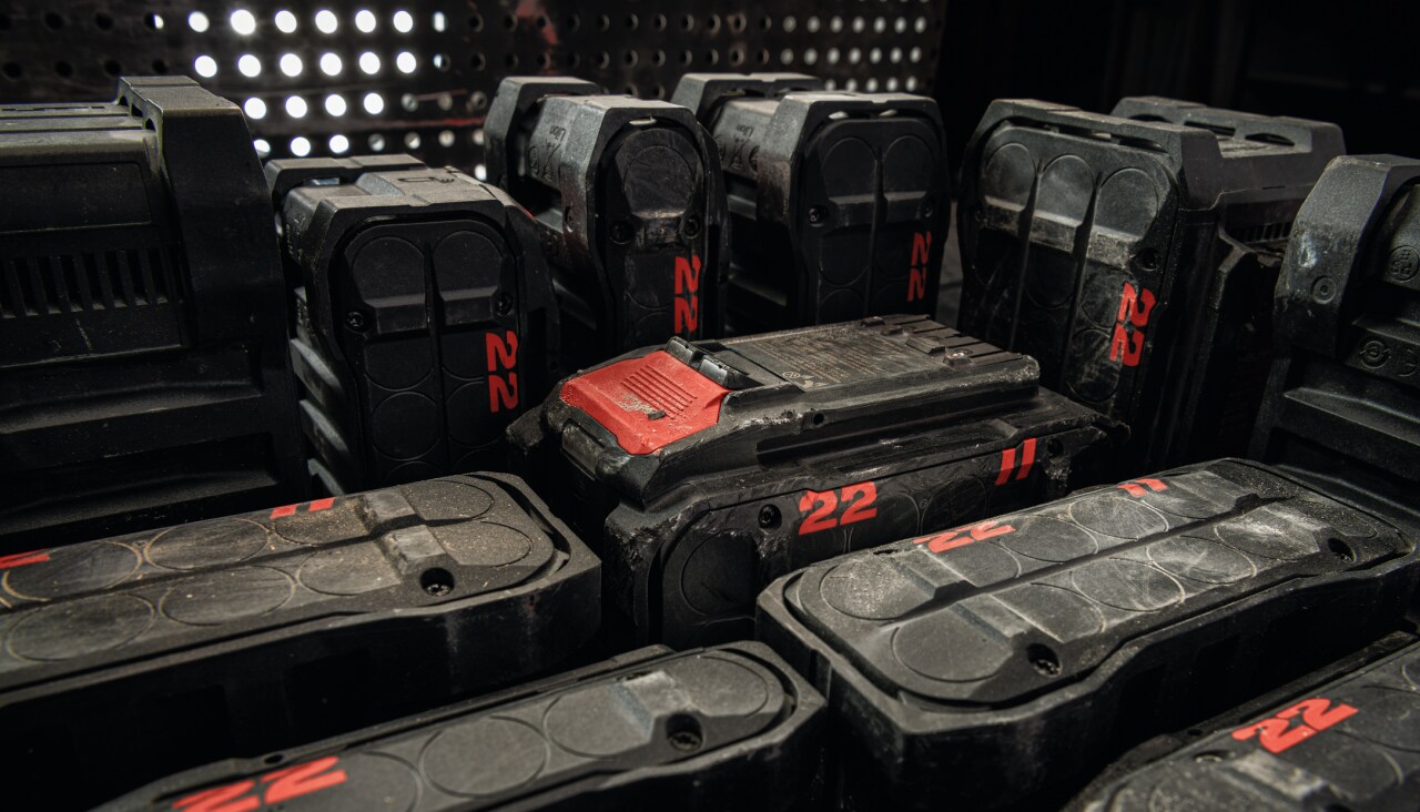 Recolha de baterias Hilti Nuron usadas