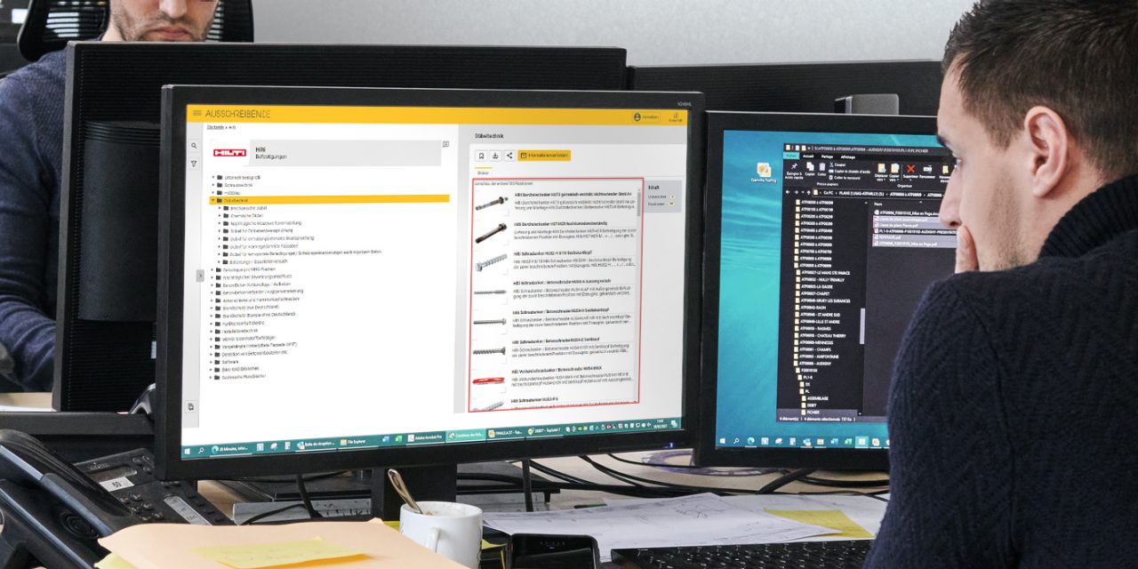 Ingenieur im Büro plant Ausschreibung