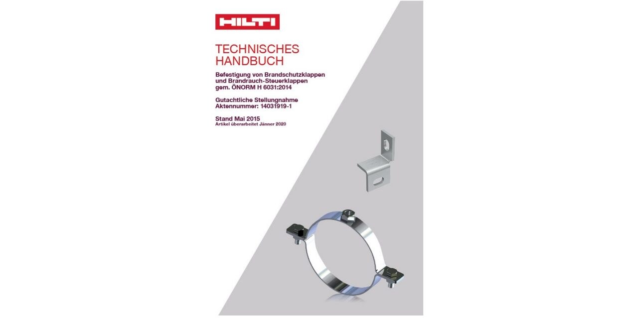 Technisches Handbuch Befestigung von Brandschutzklappen und Brandrauch-Steuerklappen