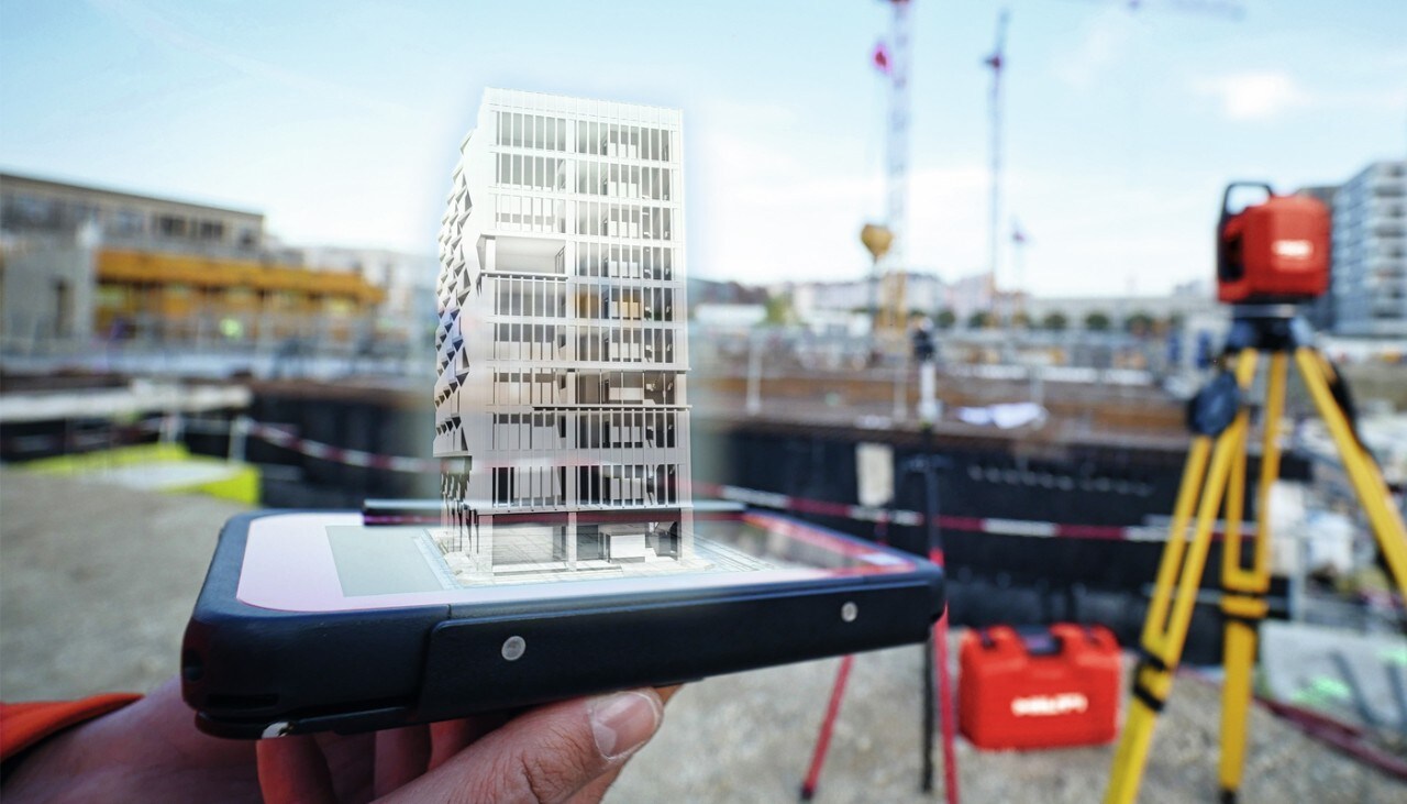 Applicazione del layout PLT 400 su un cantiere edile