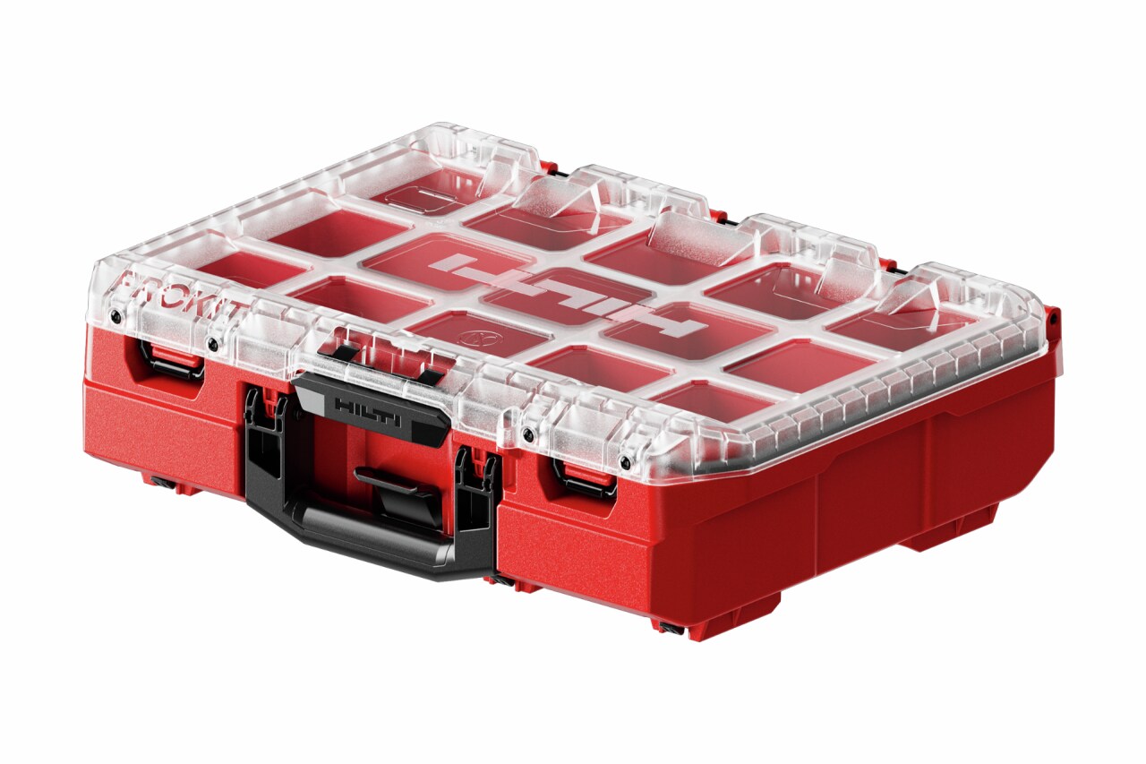 3D still life picture of the ProKit organizer PKO 17. This item is part of the ProKit Modular Storage System.