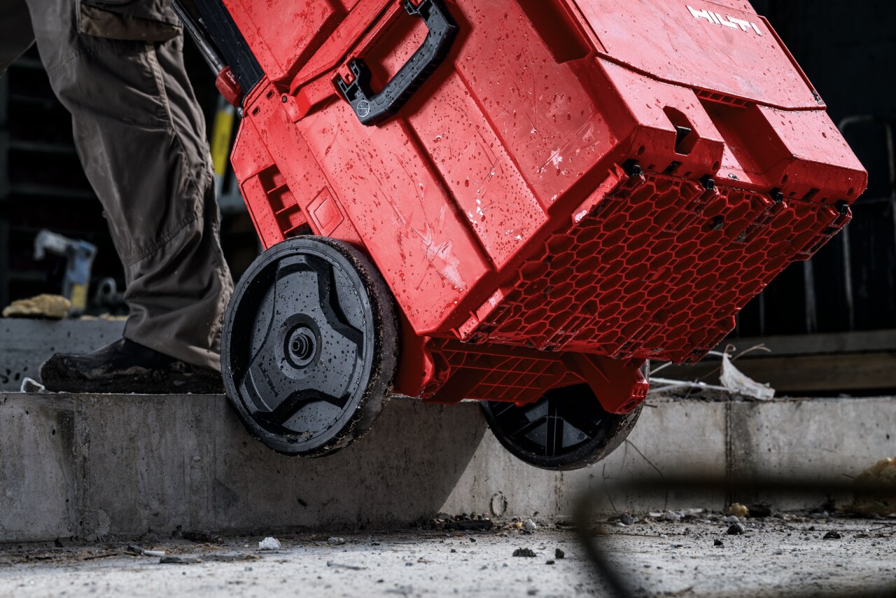 Prokit rolling over a concrete step
