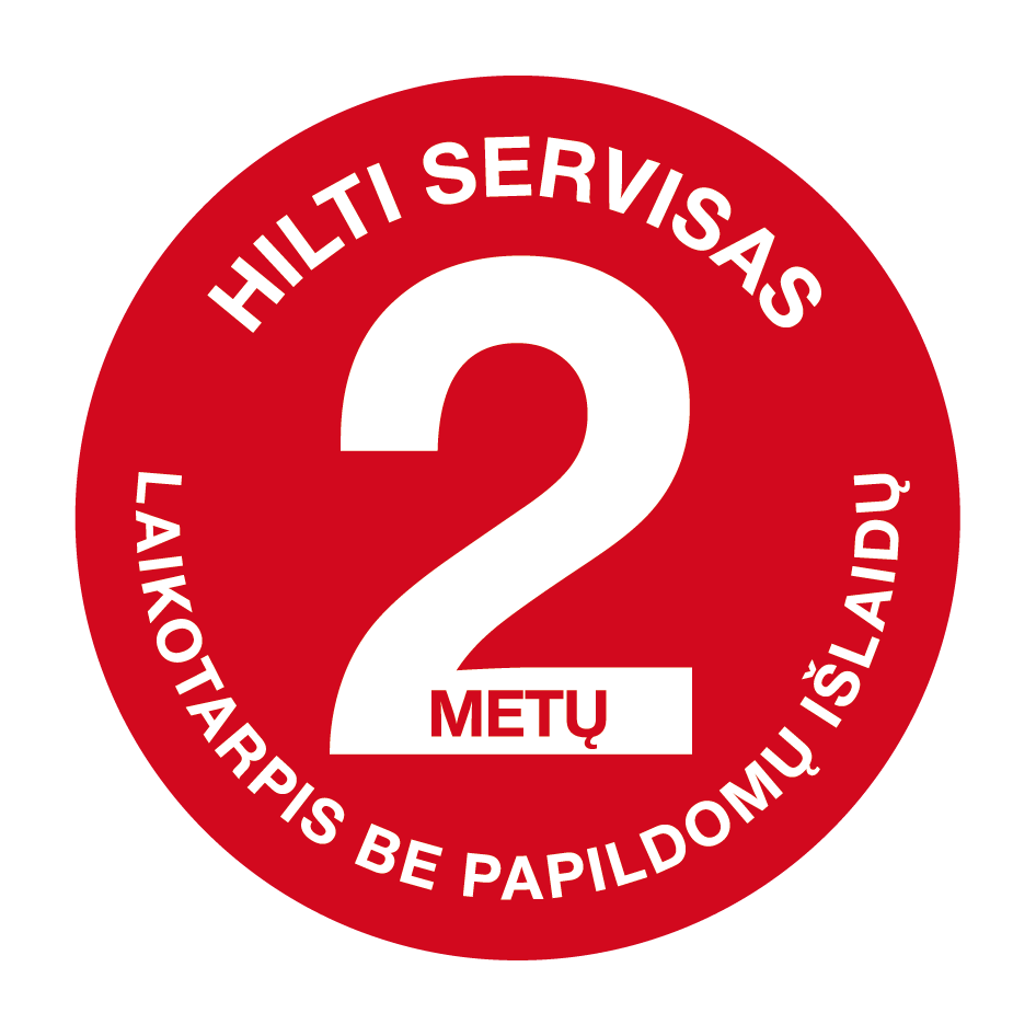 Hilti 2 metų garantijos ikona