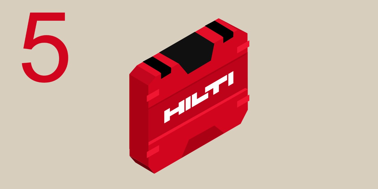 Hilti įrankių aptarnavimo centro ekrano nuotrauka.