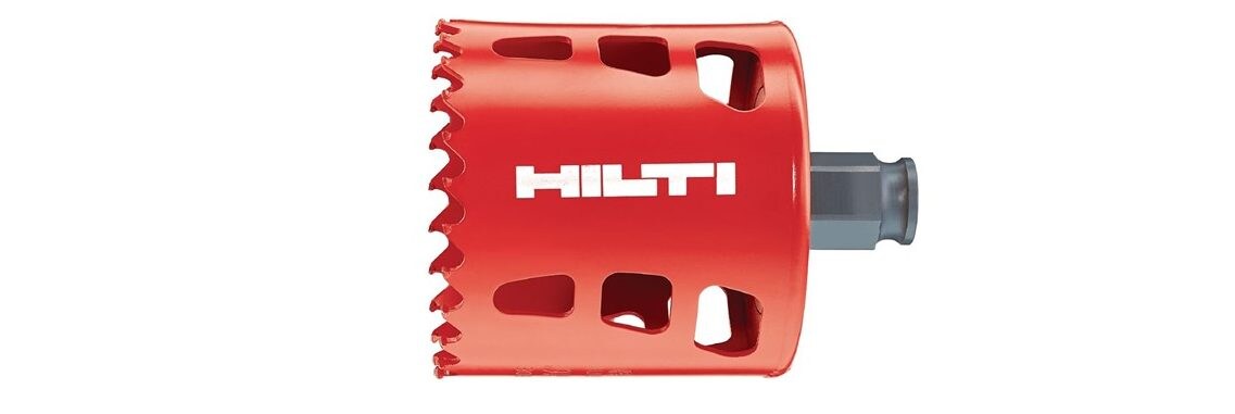 "Karbīda urbis ar Hilti, piemērots precīzai caurumu veidošanai metālā