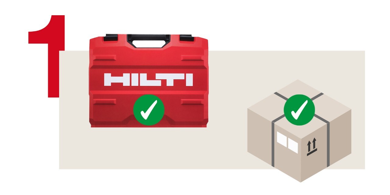 hilti kofera un kastes attēls