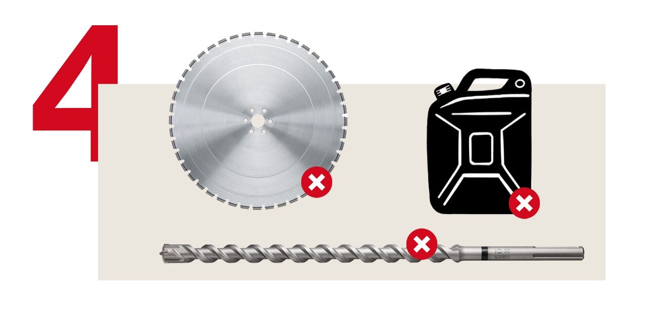 Hilti instrumentu servisa ikona, kas simbolizē garantiju un remontu