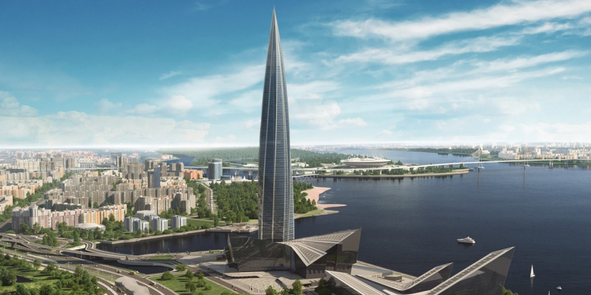 Lakhta Center tower in Saint Petersburg, LEED Gold certified using Hilti Firestop