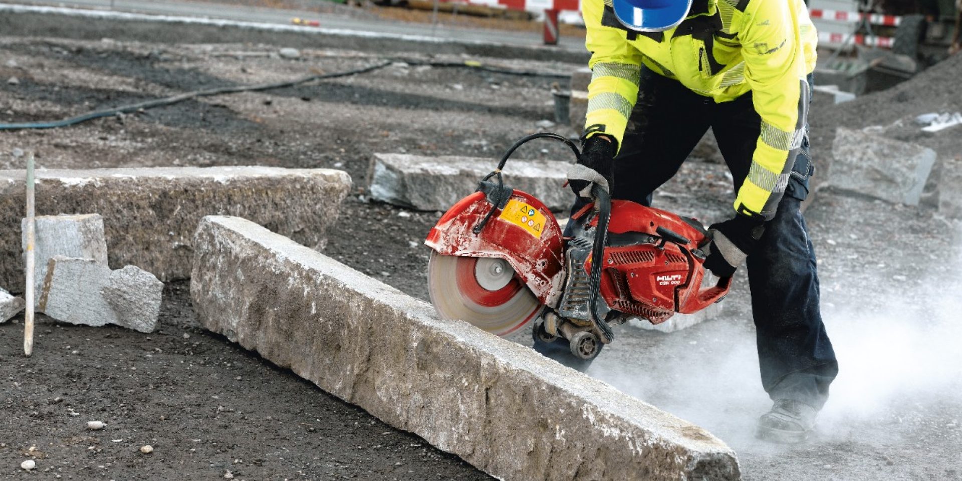 Dust is created at nearly every point in the construction process including cutting concrete
