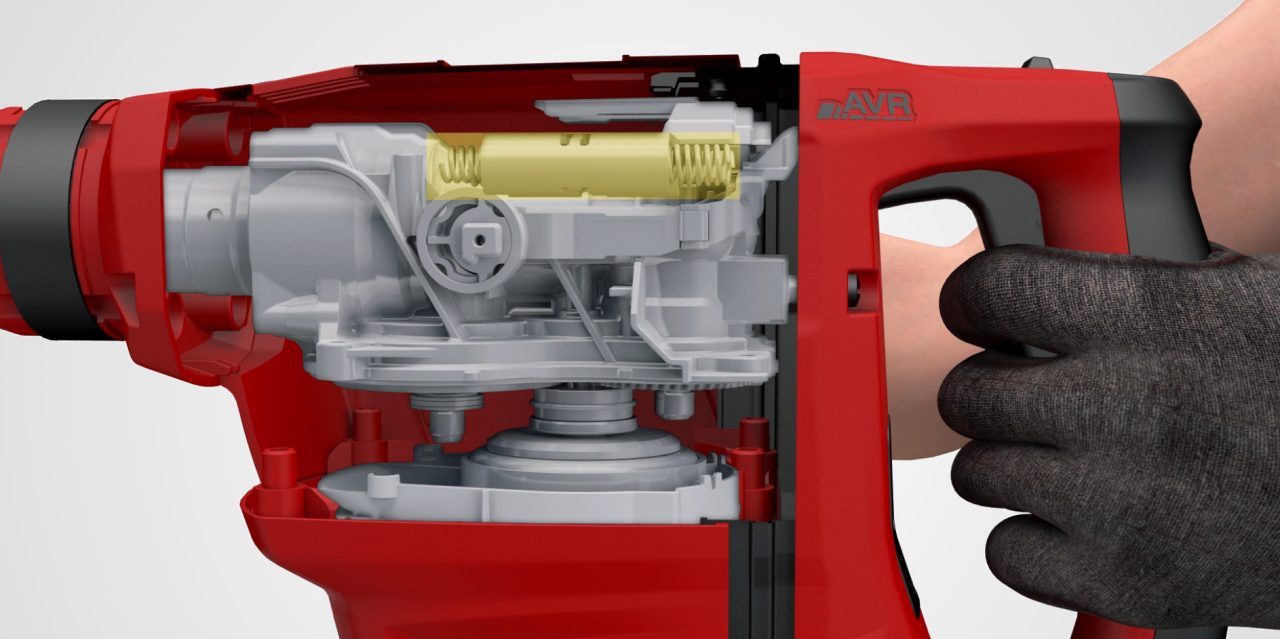 Cutaway to show the dynamic absorbers inside the TE 50-AVR