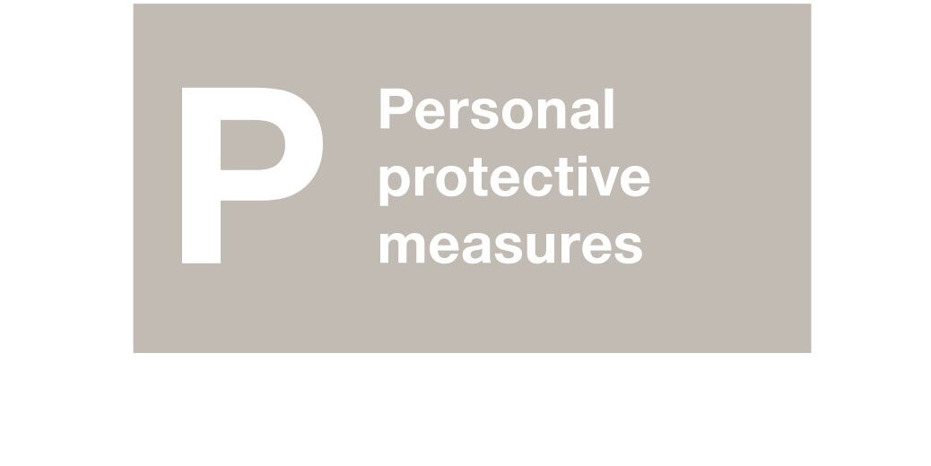 Personal protective measures as a final step in the workflow of the "Stop principle"