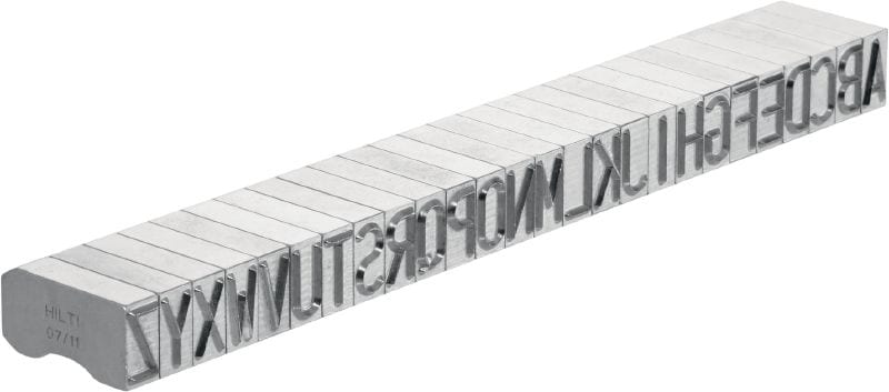 X-MC S 8/12 steel marking stamps Sharp-tipped, wide letter and number characters for stamping identification markings onto metal