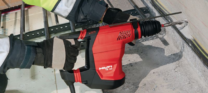 TE 30-AVR Rotary hammer Powerful SDS Plus (TE-C) rotary hammer for heavy-duty concrete drilling and corrective chiselling, with Active Vibration Reduction (AVR) Applications 1