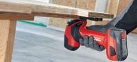 SJT 6-A22 Cordless jig saw Powerful 22V cordless jig saw with barrel T-grip for curved cuts above or below the work surface Applications 4