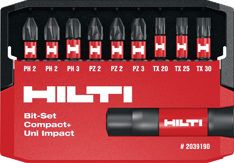 S-BS (IMP) Diamond impact screwdriver bit set High-performance set of screwdriver bits with diamond coating and impact zone for use with impact drivers