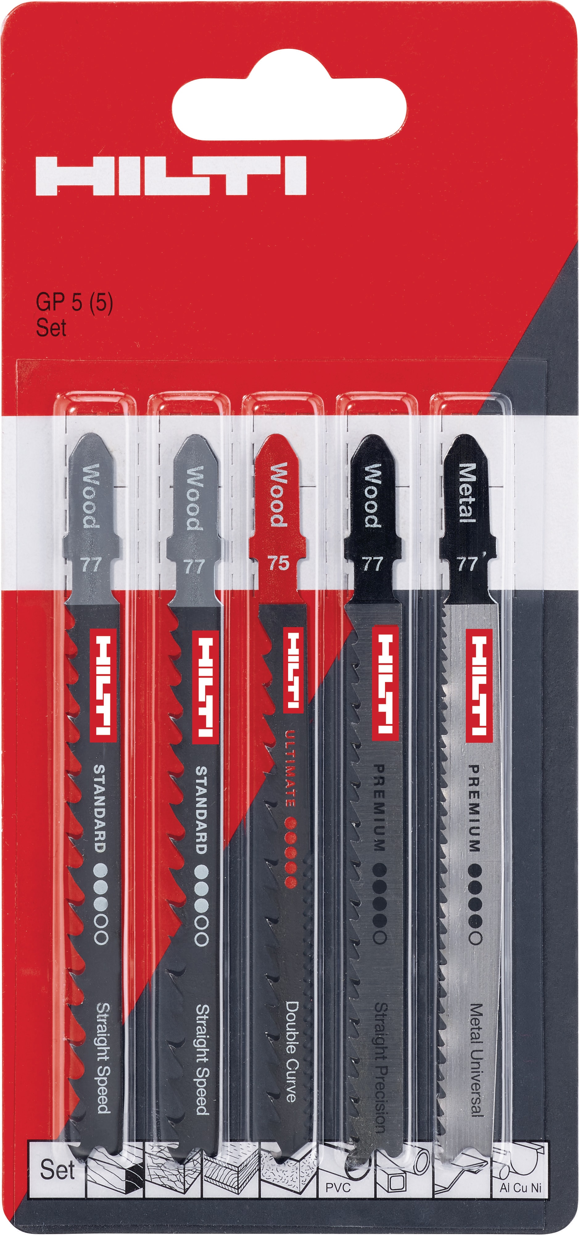 Sets of jig saw blades Saw blades Hilti New Zealand