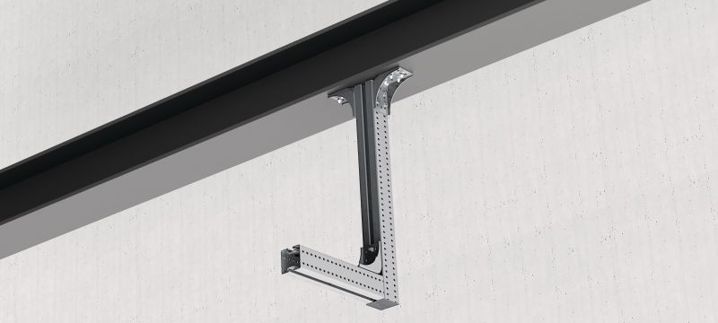 MT-C-GL HA OC Angle bracket Semi-adjustable and braced angle bracket, for heavy-duty MT box profiles with 3D loading in moderately corrosive environments Applications 1